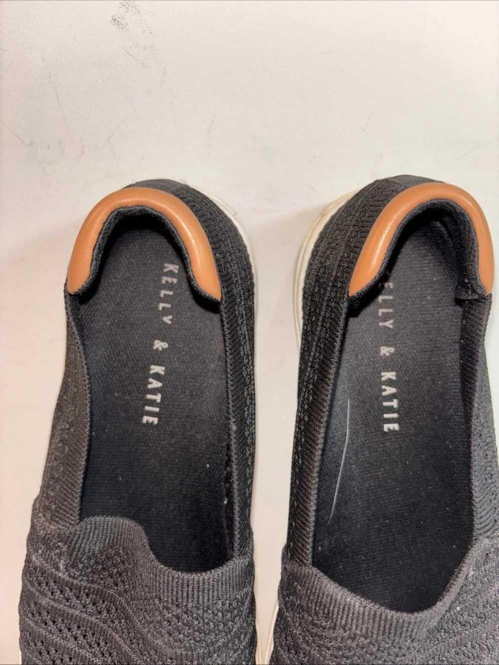 Kelly & Katie Men's Black Slip-On Knit Sneakers. 7/19